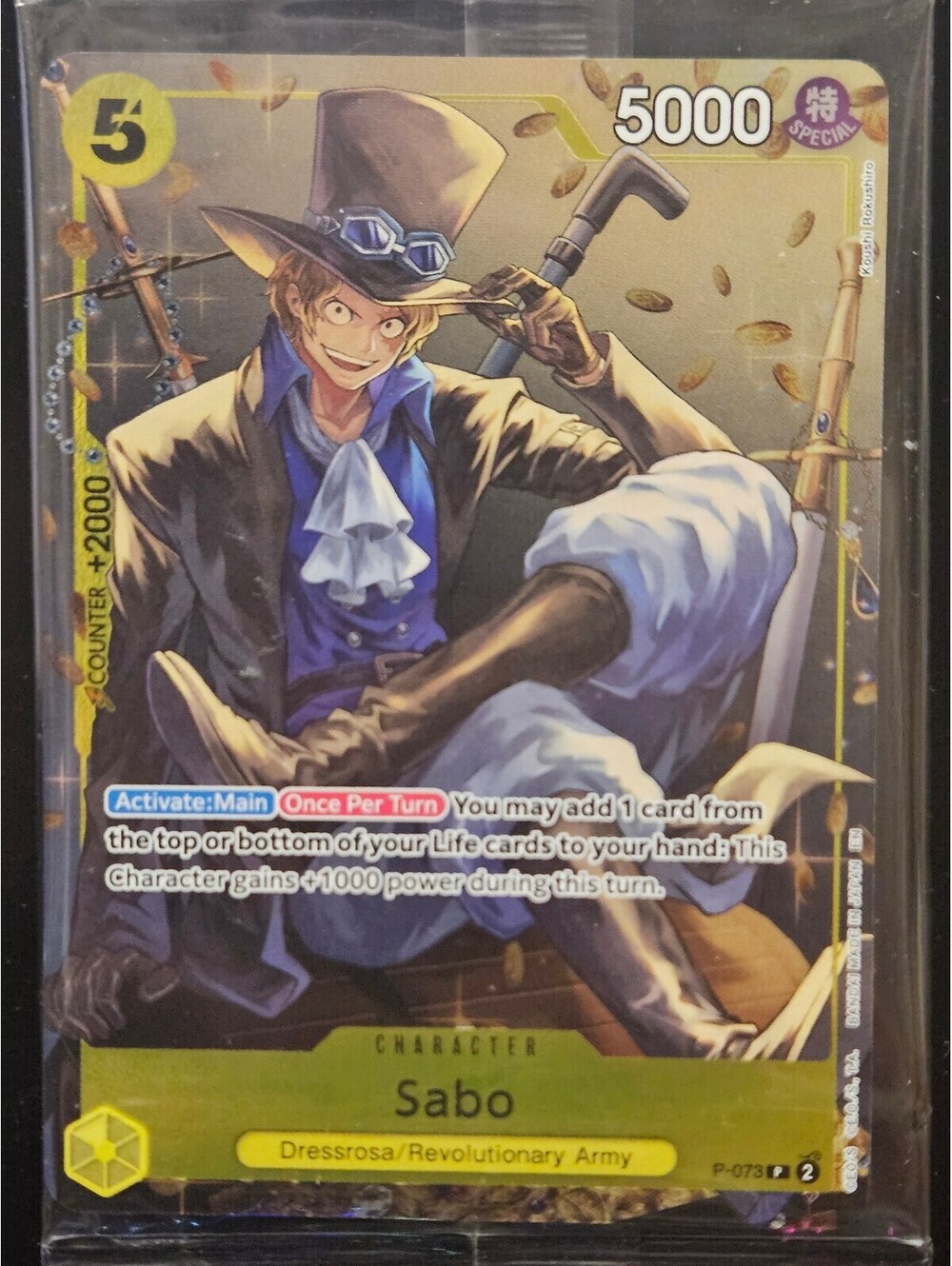 Sealed Sabo P-073 One Piece TCG Promo Card